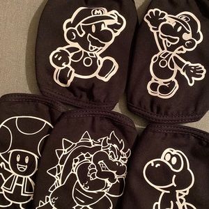 5 pack-Super Mario bro. Comfortable face masks